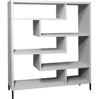 Mäusbacher Raumteiler "Tetrix", grau (kreidegrau matt lack), B:130cm H:143cm T:43cm, Regale, Raumteiler, Breite 130 cm
