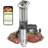 KitchenBoss Sous Vide Stick WiFi:Sous Vide Garer App-Steuerung Sous Vide Stab WLAN Präzisionskocher TFT Touch Display 1100W Zirkulation 40°C-90°C Ultra-leise IPX7 Wasserdicht