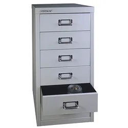 BISLEY MultiDrawerTM L296 Schubladenschrank silber 6 Schubladen 27,8 x 38,0 x 59,0 cm