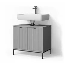 livinity Waschtischunterschrank 70 x 63 x 45,1 cm Grau