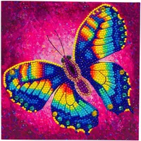 Craft Buddy Ltd. Crystal Art Grußkarte Schmetterling 18x18 cm