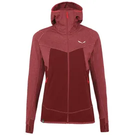 Salewa Puez Hybrid Polarlite Kapuzenfleece - Syrah Melange - XS