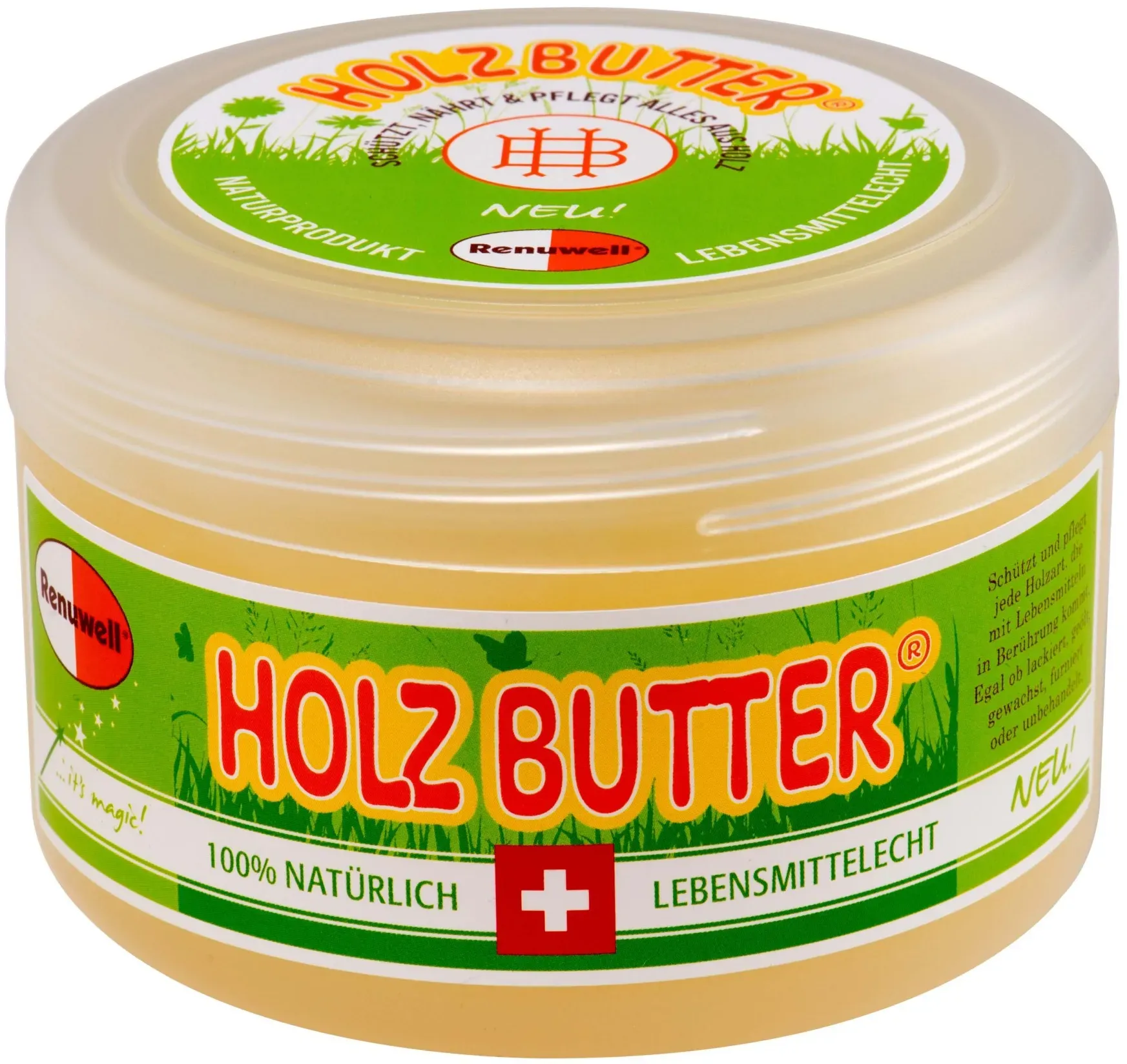 Renuwell Holz-Butter – für Schutz und Pflege von allen Holzarten, 100% natürlich