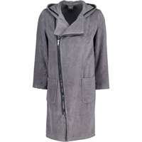CAWÖ Bademäntel Herren Kapuze New Zipper 6516 anthrazit-schwarz - 774 L Weiss