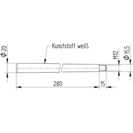 Avenarius WC-Bürstengriff rund Weiß (1002320030)