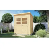 Bertilo Gerätehaus Felix 1  (Außenmaß inkl. Dachüberstand  (B x T): 139 x 191 cm, Holz, Naturbelassen)