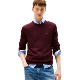 Tommy Hilfiger Herren Pullover Essential Cotton mit Rundhalsausschnitt, rot (deep burgundy), XXL,