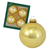 Krebs Glas Lauscha Gold 8cm