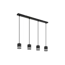 GLOBO Lucero 4-flg. 80 x 120 cm zylinderförmig schwarz-weiß Kunststoff-Metall