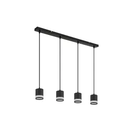 GLOBO Lucero 4-flg. 80 x 120 cm zylinderförmig schwarz-weiß Kunststoff-Metall