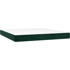 vidaXL Boxspringbett 180 x 200 cm Dunkelgrün
