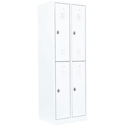 Lüllmann Garderobenschrank - 2 Abteile - 4 Schließfächer