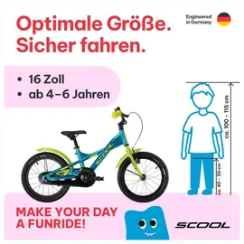 S'COOL XXlite 16 Zoll RH 31 cm blau/grün