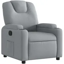 vidaXL Relaxsessel Habakkuk Polyester 50 x 97 x 50 cm Hellgrau mit verstellbarer Rückenlehne