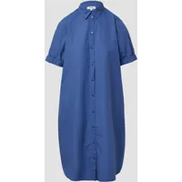 S.Oliver Oversized Blusenkleid mit Smok-Detail Royalblau 38