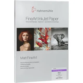 Hahnemühle Photo Rag® Matt Baryta, mattes Inkjet-Fotopapier, 100% Baumwolle, 308 g/m2, weiß (329 x 483 mm)