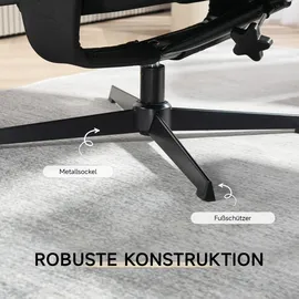 Homcom Relaxsessel mit Hocker Gepolstert 81 x 102 x 74 cm Schwarz