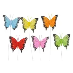 Deko Schmetterling 24ST bunt sort. 392969008999 8x18cm