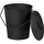 Relaxdays Ascheeimer mit Deckel 12 l schwarz