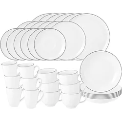 Seltmann Weiden Lido Black Line Komplett-Service 36-teilig