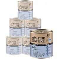 Dehner Fine Nature Nassfutter für Hunde, Ente, 6 x 800 g Dose (4.8 kg)