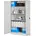 Aktenschrank C001H Büroschrank Metallschrank Stahlschrank Werkzeugschrank Stahlblech Pulverbeschichtet Flügeltürschrank Abschließbar 195 cm x 90 cm x 40 cm grau/grau
