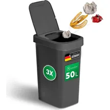 Novaliv Mülleimer 50 l Schwarz