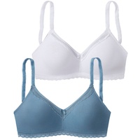 Nuance Soft-BH Damen oceanblau+weiß Gr.80B