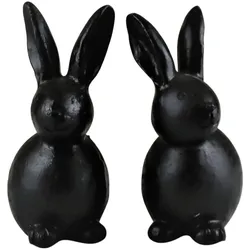 Dekofigur AM DESIGN "Osterhase", schwarz, B:5,7cm H:13cm T:8cm, Polyresin, Dekofiguren, Osterdeko in verschiedenen Größen