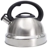 Housoutil 3L Flötenkessel Edelstahl Pfeifender Pfeifenkessel Gasherd Wasserkessel Induktion Wasserkocher Edelstahl Gasherd Teakettle für Küche Camping Wandern Picknick