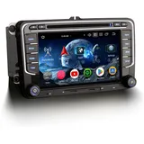 Erisin 8-Kern 4GB+64GB 7 Zoll Android 13 Autoradio Bluetooth GPS Navi für VW Golf 5/6 Touran Tiguan Polo 6R T5 Passat B6 Caddy Jetta SEAT Skoda CarPlay Android Auto WiFi DSP DAB+ FM OBD Canbus OPS DVD