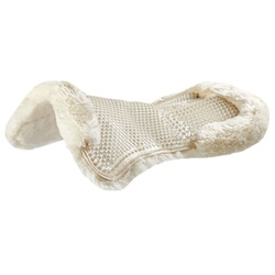 Acavallo Gel Pad And Rear Riser Full Sheepskin, Transparent/Natural