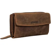 STILORD 'Alea' Leder Geldbörse Damen Groß RFID Schutz Vintage Frauen Portemonnaie Geldbeutel NFC Portmonee mit Reißverschluss in Geschenkbox, Farbe:Bergamo - braun