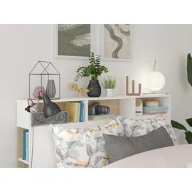 vente-unique Bettkopfteil Weiß, 162 cm