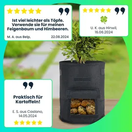 casativo-garden Pflanzen-Wachstumssäcke 2er Set 38 l Pflanztasche