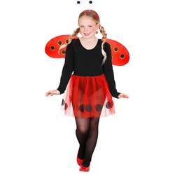 Widdmann Kostüm Kleiner Marienkäfer Accessoire-Set, Tutu, Flügel und Haarreif für kleine Käfer rot