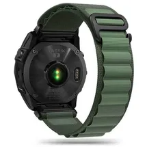TECH-PROTECT Nylon Pro Strap Armband für Garmin Fenix 5 / 6 / 6 Pro / 7 Dunkelgrün