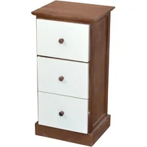 moebel-direkt-online Ella 30 x 25 x 60 cm Nussbaum / Cremeweiß