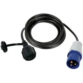 Perel Kabel - Kupplung auf CEE-STECKER - 3 m - Schutzkontakt (deutsches System)