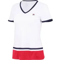 FILA Damen Shirt T-Shirt Elisabeth, white / fila red comb., 42
