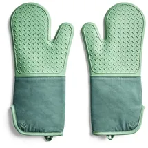 Springlane Ofenhandschuhe-Set 2-TLG. Mint, Silikon & Baumwolle, hitzebeständig