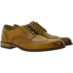 Clarks Arlo Limit Brogue Herren Echtleder-Schuhe Budapester Business-Schuhe Anzug-Schuhe Schnür-Schuhe 26171453 Braun - 