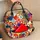 KMISSO City Backpack Pachwork Rucksack Blumen Bunt Himmelblau