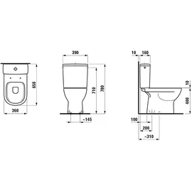 Laufen Lua Stand-WC mit WC-Sitz Weiß