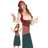 Fiestas Guirca Geheimnisvolle Wahrsagerin Halloween Kostüm Damen – Zigeunerin Hellseherin Kostüm – Halloween Kostüm Dame S 34-36