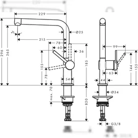Hansgrohe Talis M54 270 1jet mattschwarz 72840670