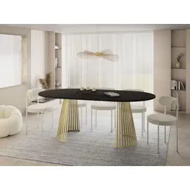 WFL GROUP Esstisch Ø 120 cm schwarz