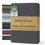 EXKLUSIV HEIMTEXTIL Spannbettlaken Frottee 180 x 200 cm grau