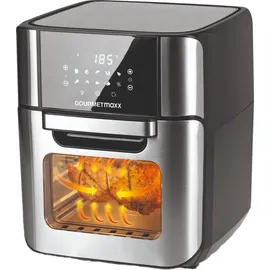 GOURMETmaxx Heißluftfritteuse Digital 12L Edelstahl/schwarz