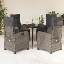 vidaXL Garten-Essgruppe 5-tlg. Grau